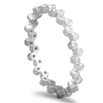 Anel ouro branco com Diamantes