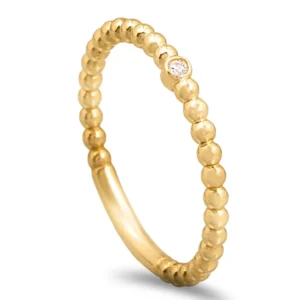 Anel ouro amarelo com Diamante