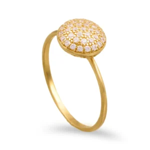 Anel chuveiro em ouro amarelo de 19.2kl