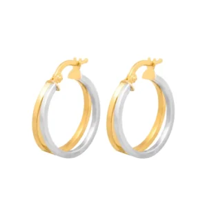 Argolas em ouro bicolor de 19,2kl