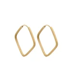 Argolas ouro 19,2kl losango - 1,5mm - 19x22mm