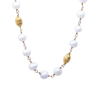 COLAR EM OURO DE 19,2 KL COM PÉROLAS
