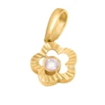 MEDALHA OURO 19,2KL FLOR C/PEDRA