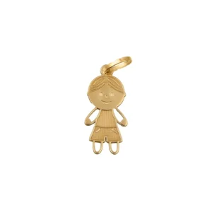 Medalha boneco menino em ouro - 15mm