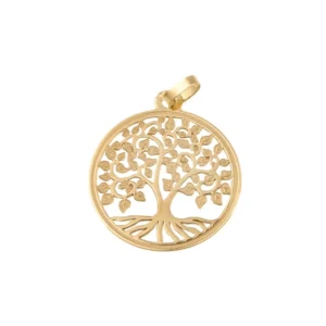 Medalha árvore da vida em ouro - 20mm