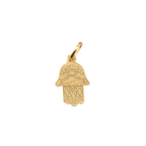 Medalha mão de Fátima em ouro - 15mm