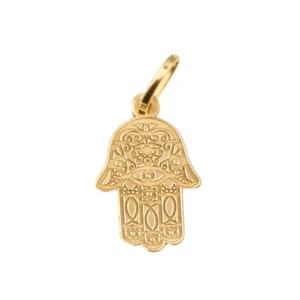 Medalha mão de Fátima em ouro - 20mm