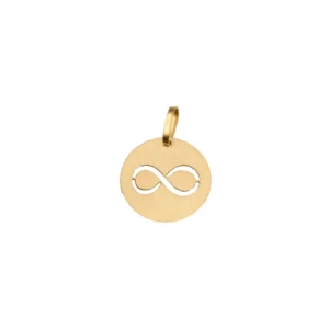 Medalha amuleto infinito em ouro - 12mm