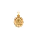 Medalha religiosa com pedras Oval 15mm