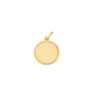 Medalha redonda em ouro 19.2kl - 4mm