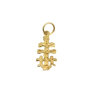 Medalha cruz Caravaca em ouro - 16mm