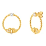 Brincos Sweetheart em Prata Dourada 925