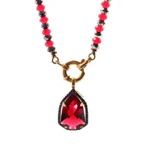 COLAR PRATA DOURADA 925 COM CRISTAIS SWAROVSKY