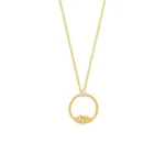 Colar sweetheart em Prata Dourada 925