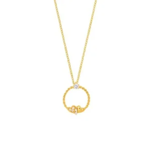Colar sweetheart em Prata Dourada 925