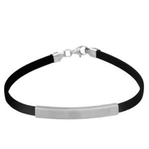 Pulseira em prata 925 com chapa lisa