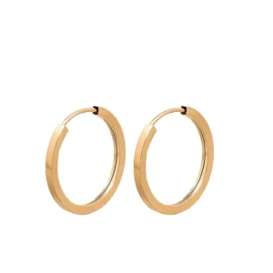 Argolas em ouro de 19,2kl - 14mm